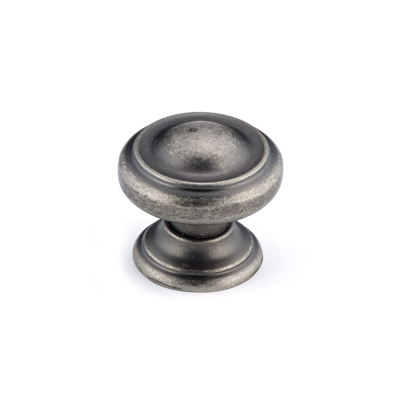 Expression 1 5/16" Diameter Round Knob, Pewter