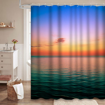 Magnifique rideau de douche avec 12 crochets