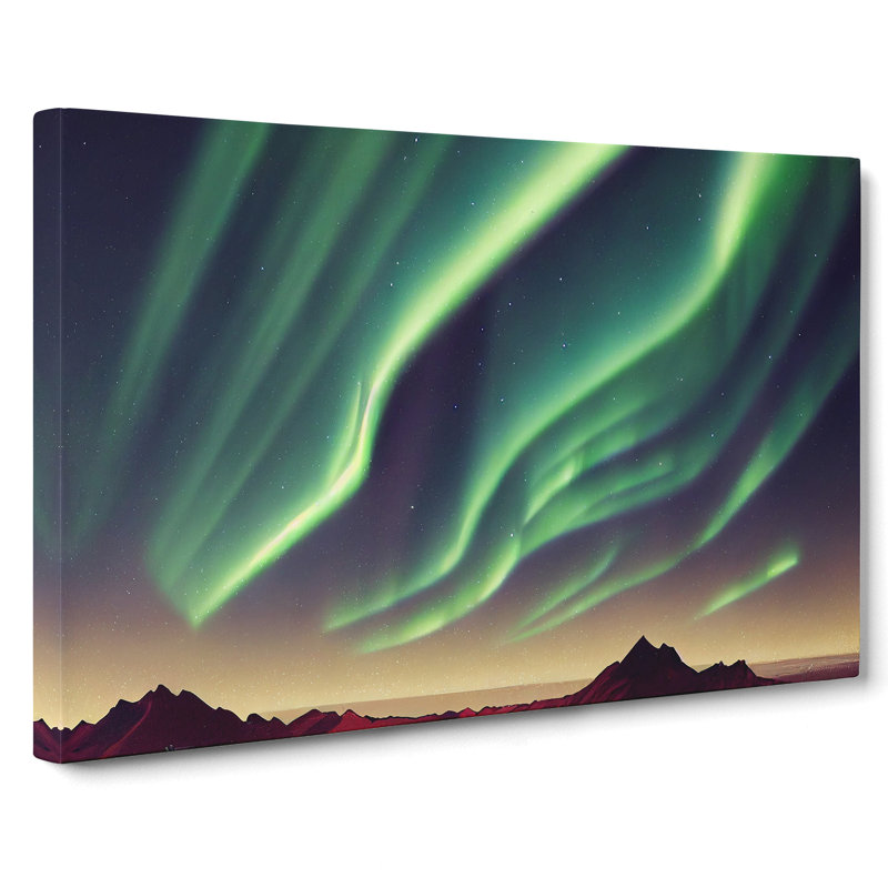 Expressive Aurora Borealis - Wrapped Canvas, 35cm H x 50cm W x 3cm D