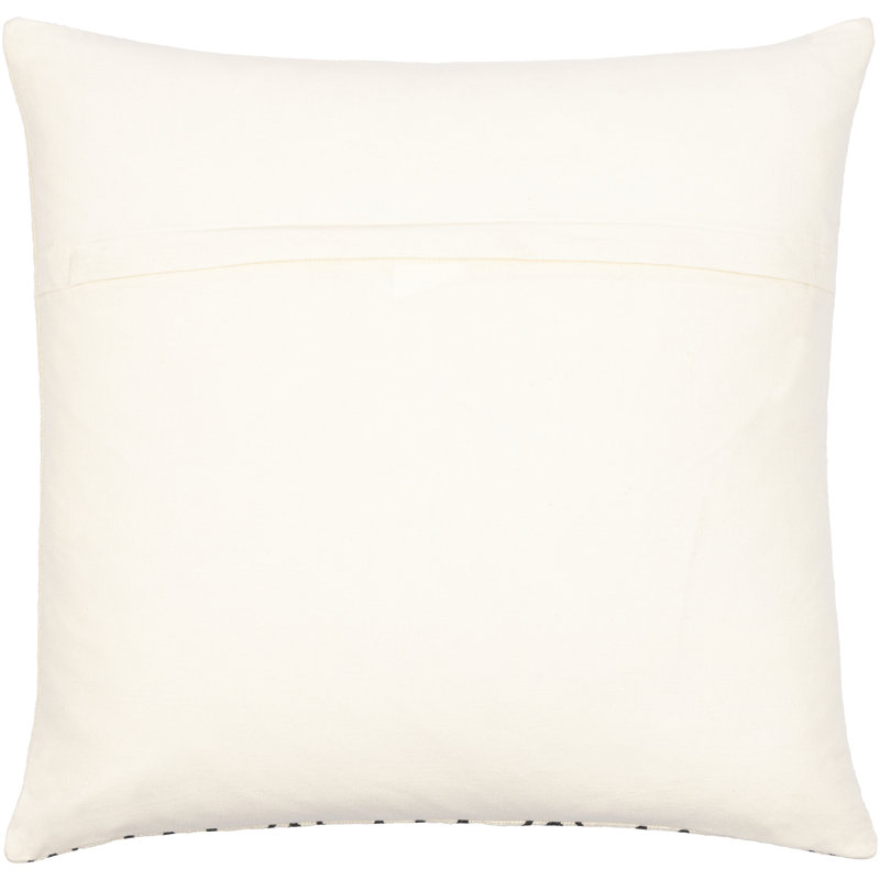 Geometric Down Throw Pillow, Cream/Black