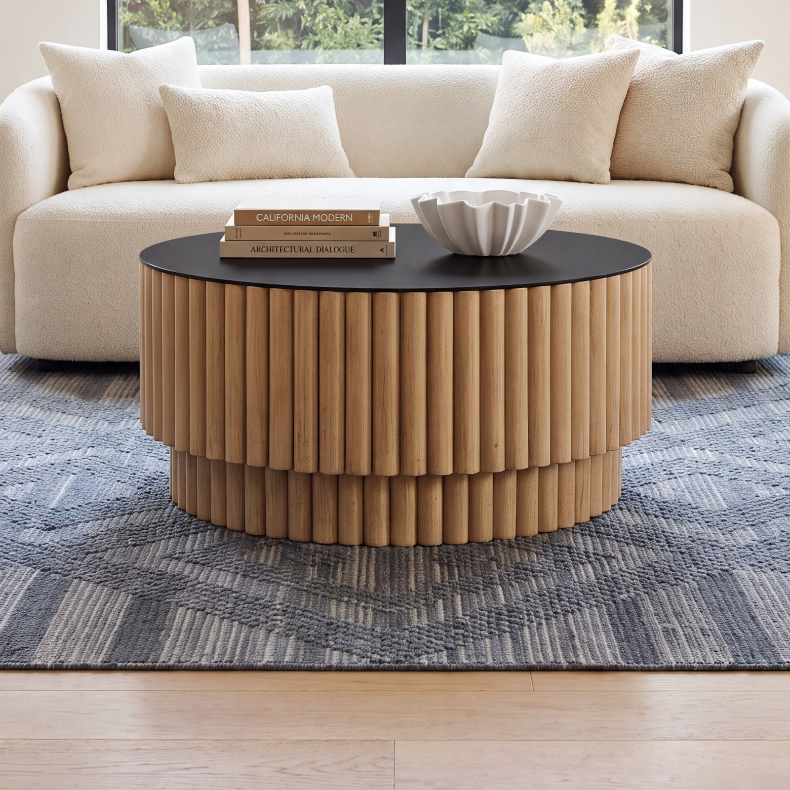 Acadia 36" Glass Coffee Table