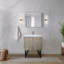 Ensemble de meuble-lavabo simple à simple cuve 30 po de largeur x 20 po de profondeur avec comptoir en quartz blanc et robinet chromé-269362655-269362652