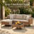 5-Piece Outdoor Patio Wicker Conversation Furniture Set With Cushions-194230357-194230356