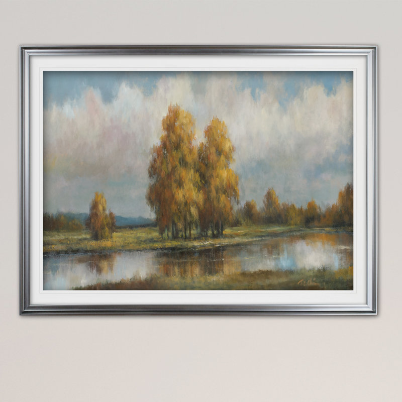 Shenandoah I - reproduction de cadre photo, Argent, H 30 po x l 40 po x P 1,5 po