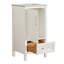 Armoire de salle de bain autoportante entièrement assemblée avec plateau en céramique