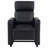 Black Upholstered Push-Back Recliner Chair