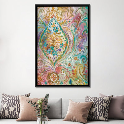 Boho Paisley II, reproduction d'art sur toile tendue