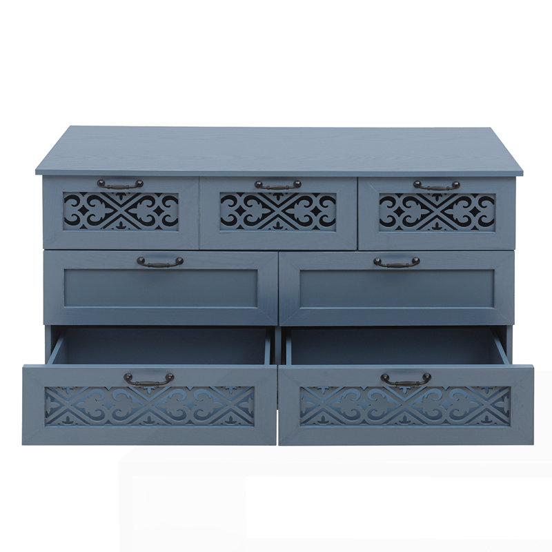 Armoire 7 tiroirs, Bleu