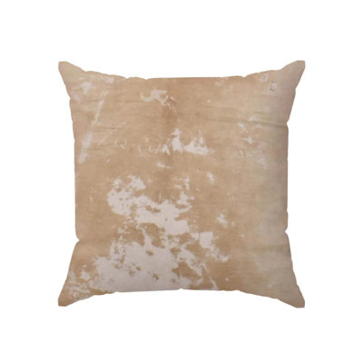 Housse de coussin Premium 100% cuir de vache véritable 16 po x 16 po - brun clair
