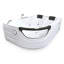  ELITE 71" x 47" 2-Person White Whirlpool Bathtub with Dual Pump