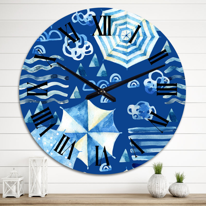 Horloge murale à motif vacances, Médium