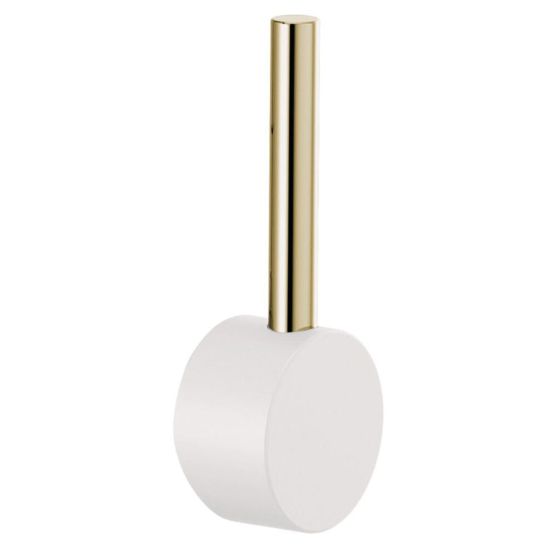 Jason Wu Semi-Professional Kitchen Faucet, Metal Lever Handle with Polished Nickel, Matte White / Polished Nickel
