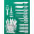 16 Pcs Kitchen Knife Set, Stainless Steel, Rust Resistant