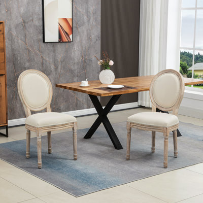 Clemmie 54cm H Polyester Upholstered King Louis Back Side Chair