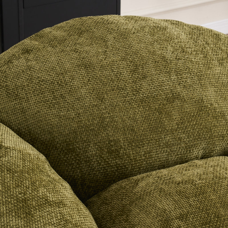 Foam Bean Bag Chairs with Ultra Soft Chenille Cover, Olive Green Chenille