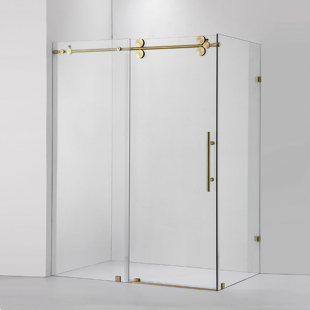60'' W 78'' H Frameless Rectangle Shower Enclosure Vinnova Frame 