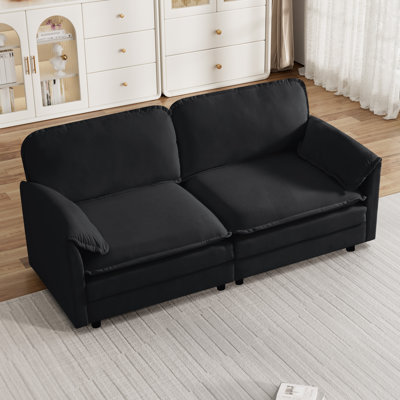Modern Upholstered Loveseat Modular Sofa Couch