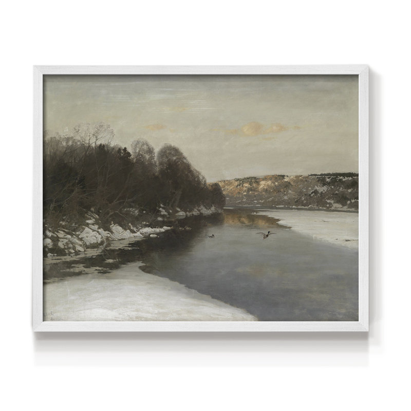 Paysages rétro-CCxxiv-impression encadrée - réversible, Blanc, H 16 po x l 20 po