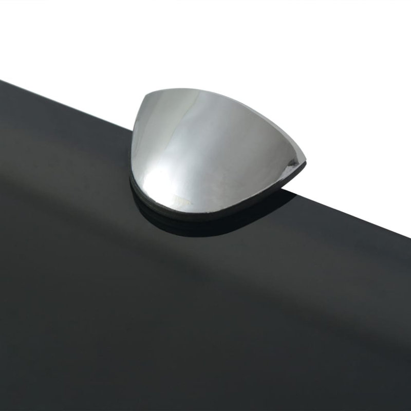 Annalys 2 Piece Floating Shelf, Black, 0.31" H x 39.4" W x 7.9" D