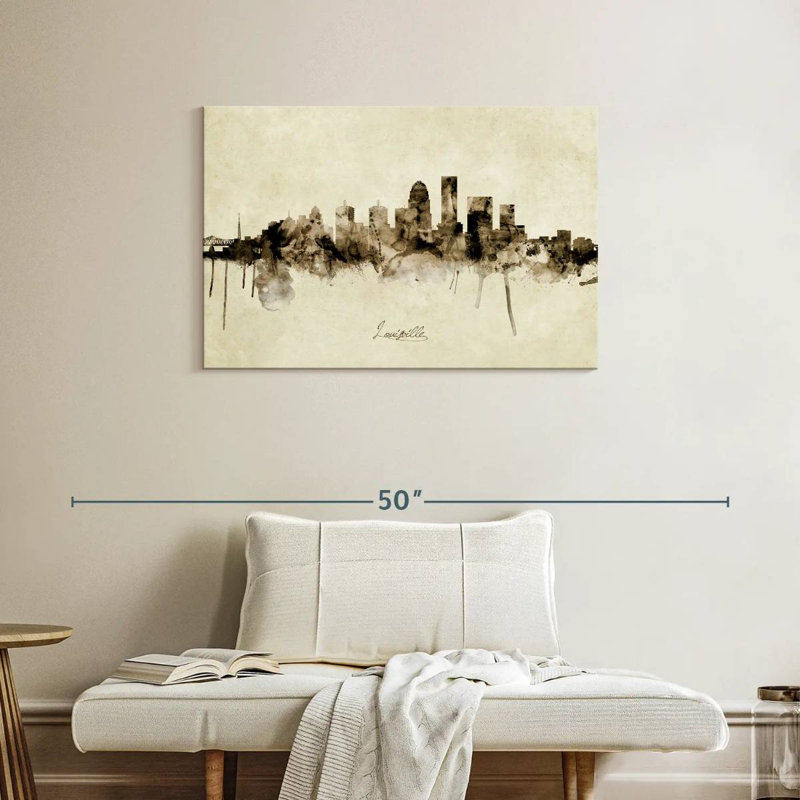 Rorry Louisville Kentucky City Skyline I, 24" H x 36" W