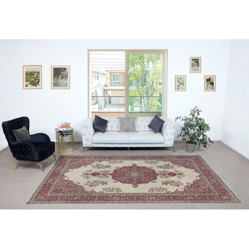 Vintage Handmade Oushak Rug for Country, Farmhouse and Rustic Decor