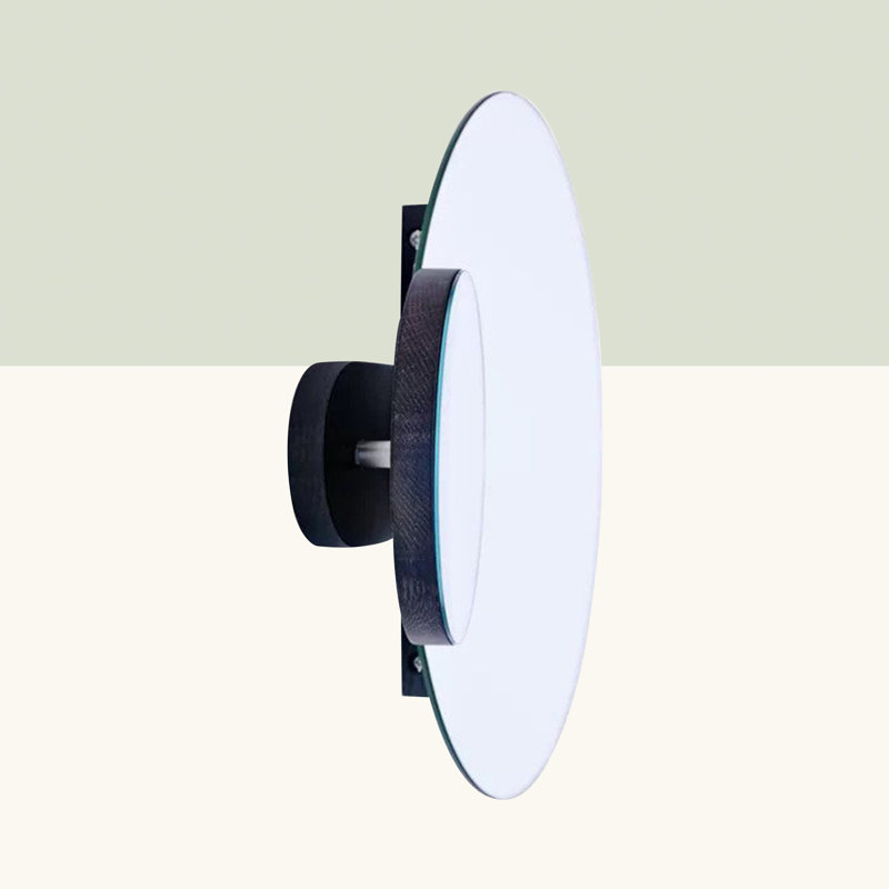 Mendocino Round Mirror, Dark Oak