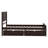 Platform Storage Bed, 2 Drawers With Wheels-2059621527