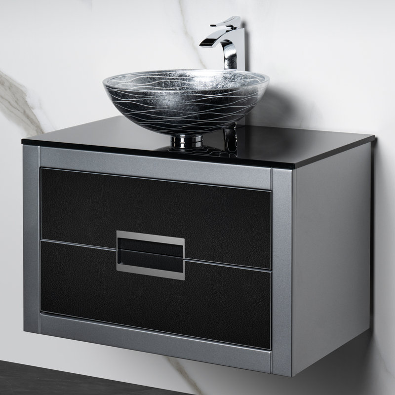 Meuble-lavabo mural simple 32 po Fenham, Argent