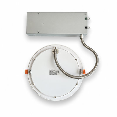 E2 Lighting 8" Gen 2 Ultra-Slim Canless DEL encastrable Downlight avec batterie de secours, gradable, 5CCT et puissance sélectionnable (Ensemble de 2)