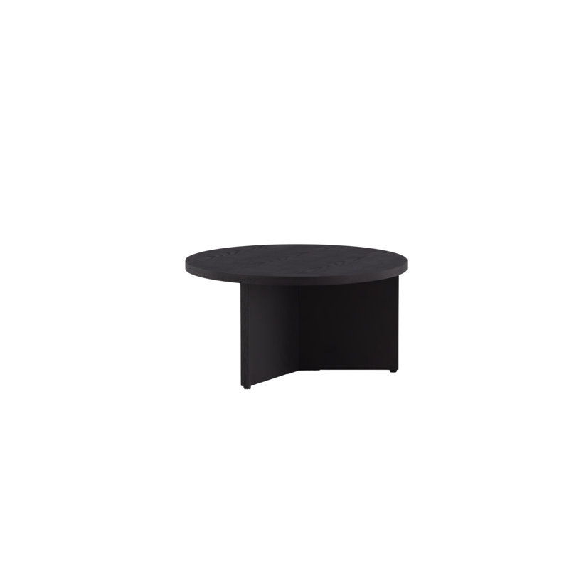 Konke Cross Legs Coffee Table, Black, 42.5 H x 85 W x 85 D cm