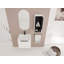 Meuble-lavabo mural 24 po avec lavabo en céramique, armoire latérale et portes à fermeture douce, armoire combinée