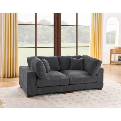 Annalissa 80'' Corduroy Loveseat