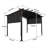 12 X 9 Ft Outdoor Pergola Patio Gazebo,Retractable Shade Canopy,Steel  Frame Grape Gazebo,Sun Shelter Pergola For Gardens,Terraces,Backyard-125300019