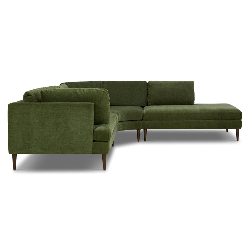 Canapé modulaire en velours chenille de 117 po Oleiros