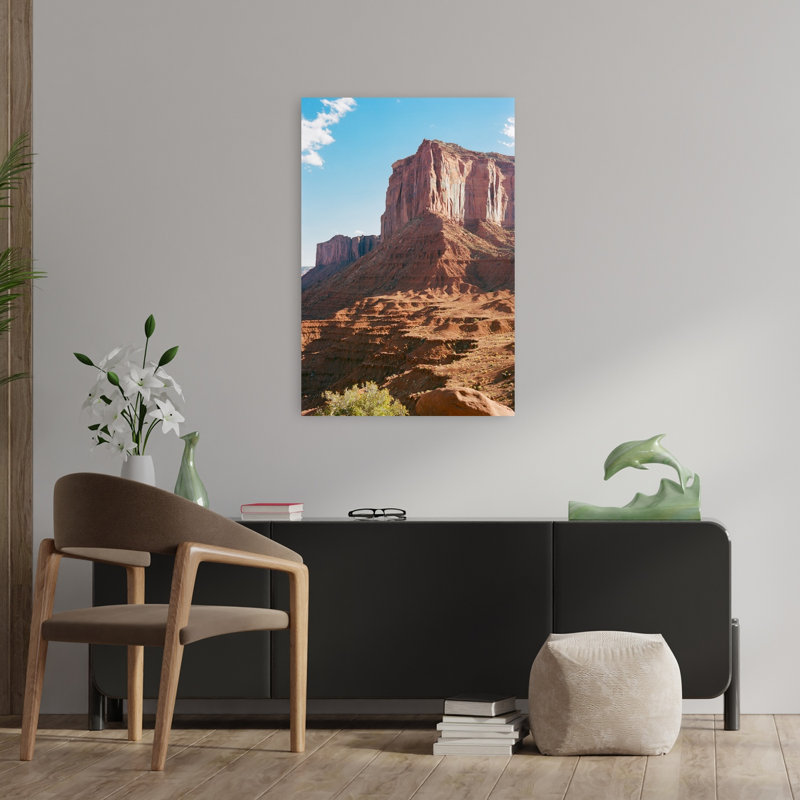 Monument Valley VI Abstract Contemporary Landscape Mountain Wall Art Print 1 Piece Wrapped Canvas Wall Art