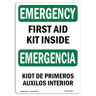 Enseigne de trousse de premiers soins à l'intérieur
