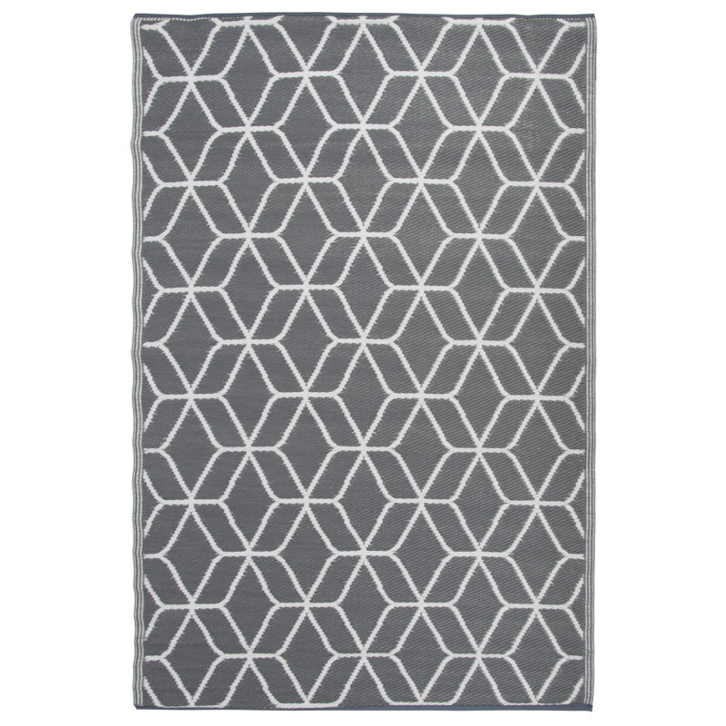 Garden Carpet Graphical Grey/White
