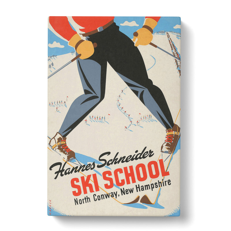 Vintage Skiiing Vol.8 - Wrapped Canvas Advertisement - Wrapped Canvas, 76cm H x 50cm W x 3cm D