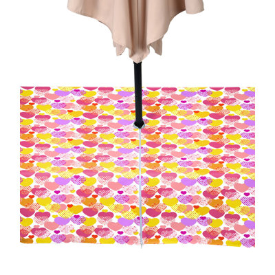 Confetti Hearts Water Repellent Tablecloth