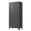Armoire en métal Simran avec 2 tiroirs et tringle-2137697595