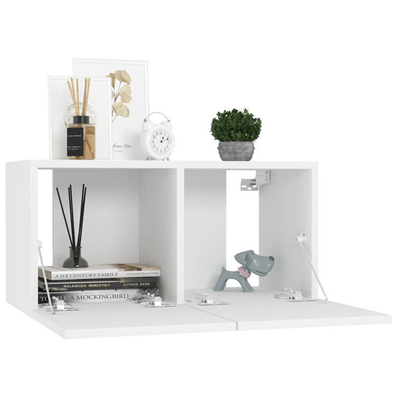 10 Piece TV Cabinet Set Engineered Wood, White