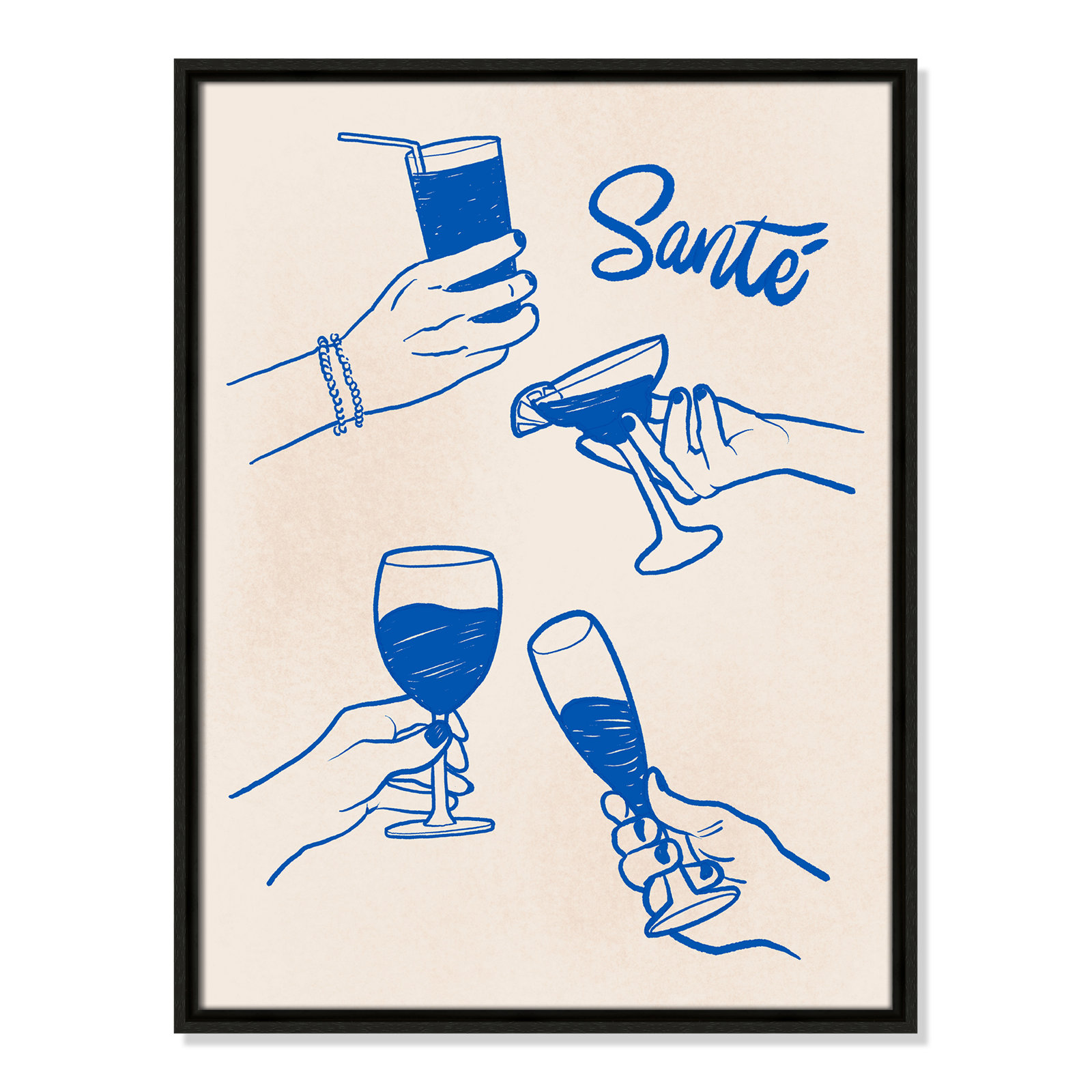 Sante Print by Kimberly Allen, 19.5'' W x 25.5'' H, Espresso Floater