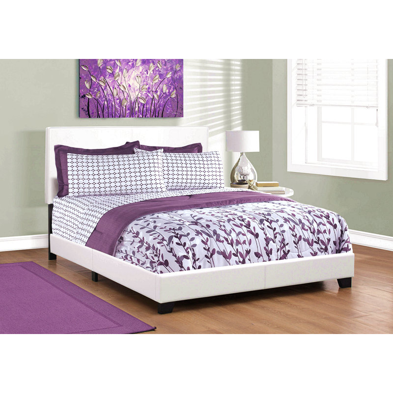 Bed, Queen Size, Bedroom, Upholstered, White, Queen