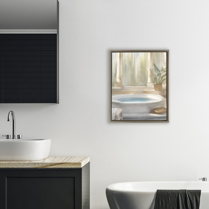 Cadre flottant pour salle de bain Serenity, design par Kim Allen, Cadre flottant orme Montalcino, H 21 po x l 17 po