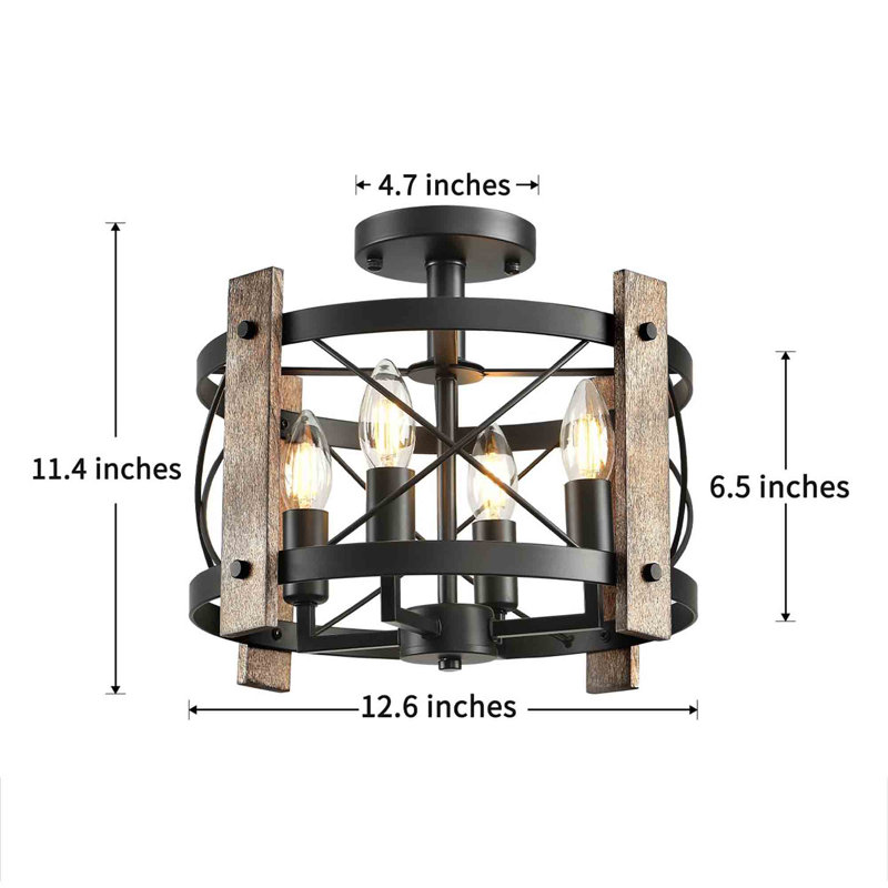 Anginette Semi Flush Mount