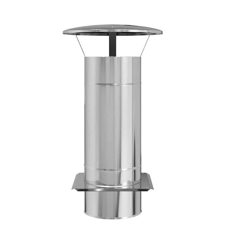 Chimney Extension Silver 35 X 35 Cm Stainless Steel, 65cm H x 35cm W x 35cm D