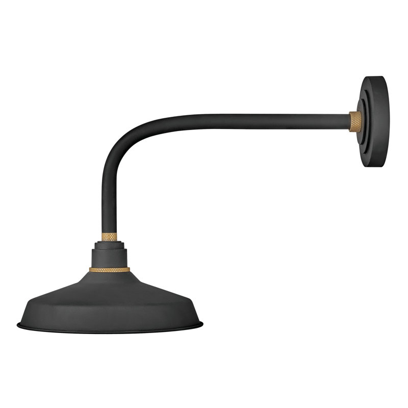 Foundry Wall Mount Outdoor Barn Light, Textured Black, 18" H x 16" W x 25.75" D