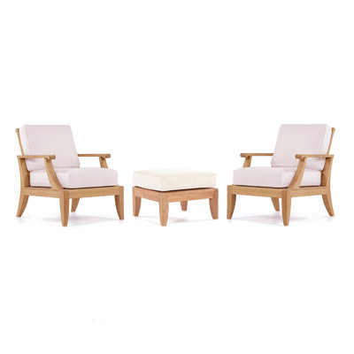 Lagos Outdoor Lounge Chair with Ottoman , Sunbrella® Cushions Included