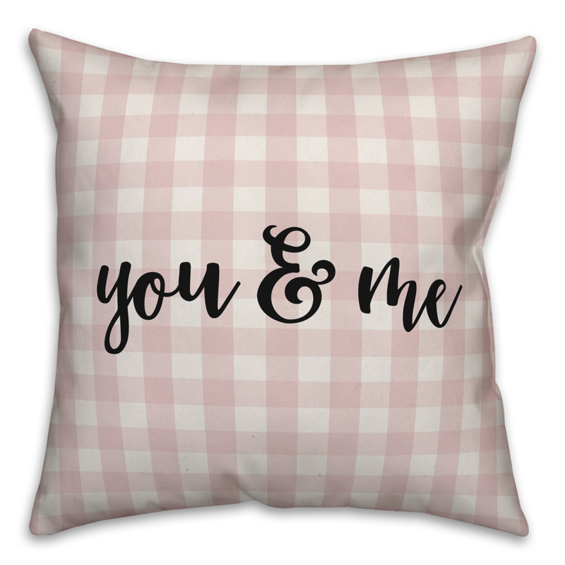  Coussin You and Me, Coussin décoratif, Rose / Noir