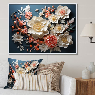 Art asiatique, fleurs éternelles I - impression